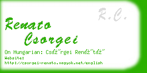 renato csorgei business card